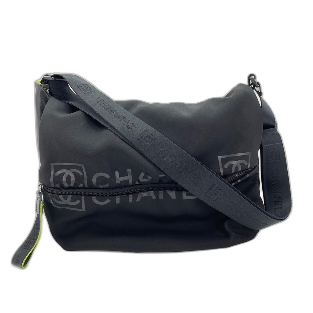Chanel CHANEL Nylon Sport Line Shoulder Bag Black